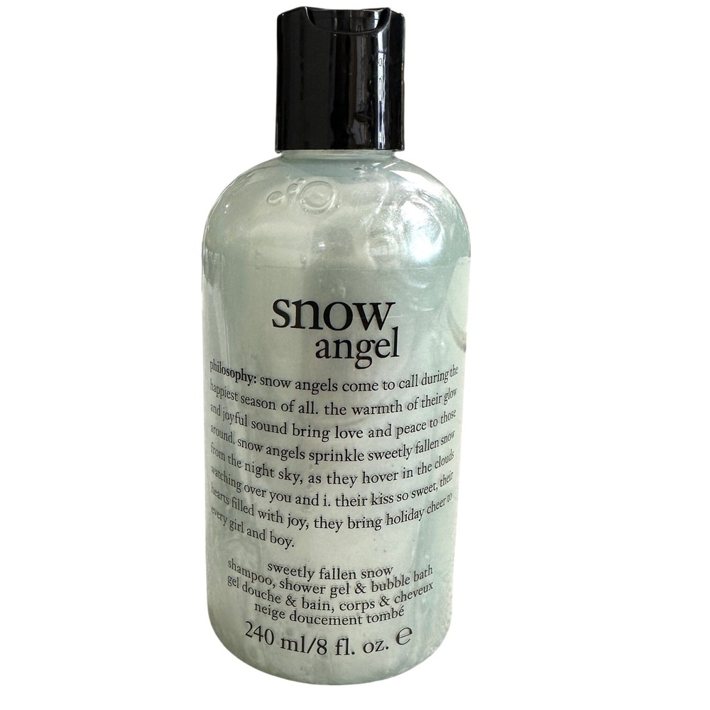 Philosophy Snow Angel Shampoo Shower Gel Bubble Bath 8oz New Sealed Holiday